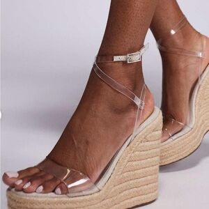 ASOS Clear Strap Wedge Sandals